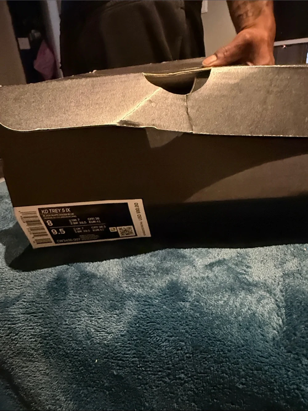 Nike Kids Gray and Pink KD Basketball Sneakers